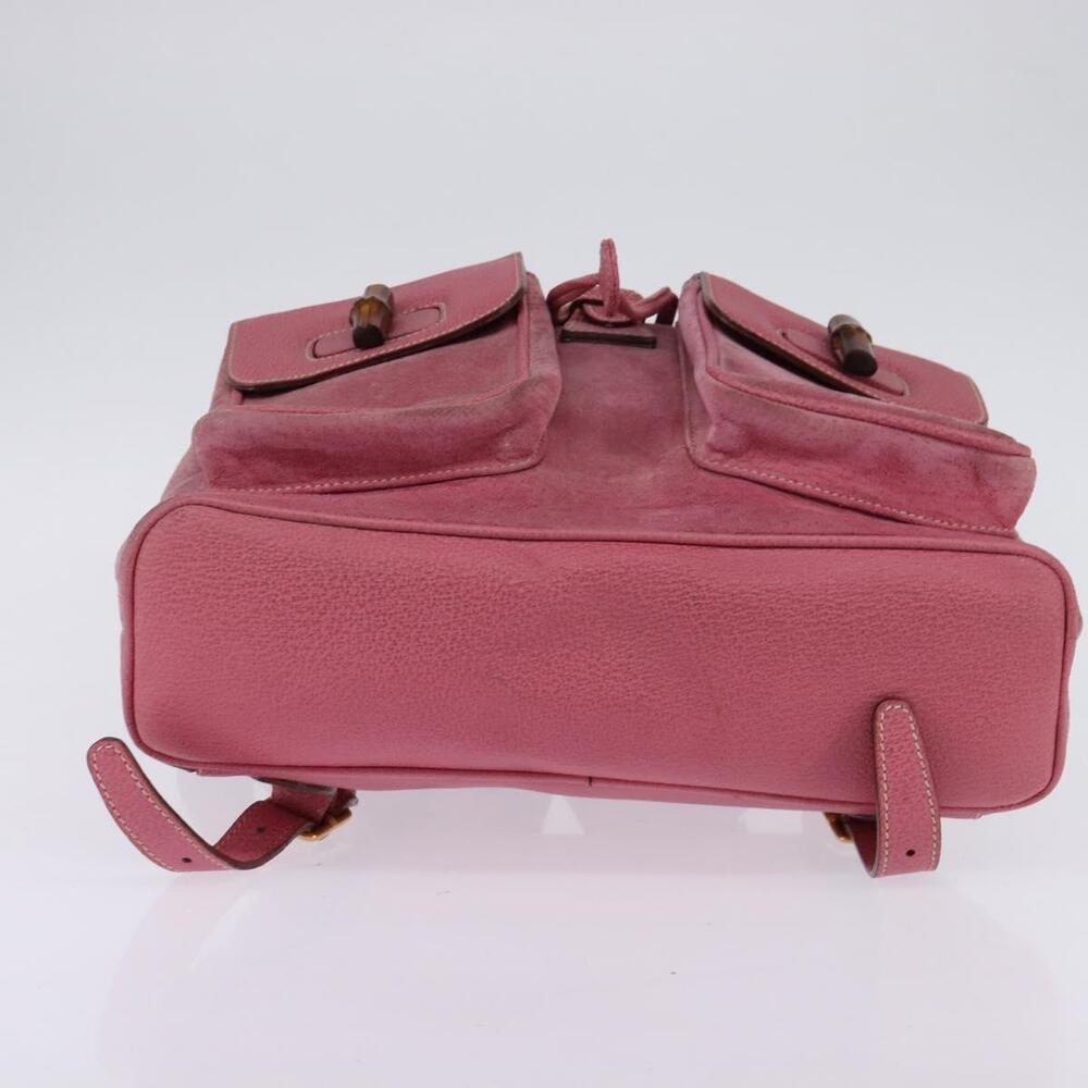 GUCCI Backpack Suede Pink Gold 003 2058 0016 Auth 144974 - Picture 5 of 16